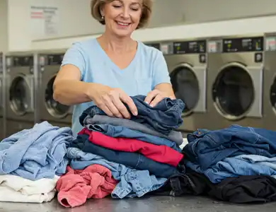 Woman Sorting Dirty Laundry 1200X1200